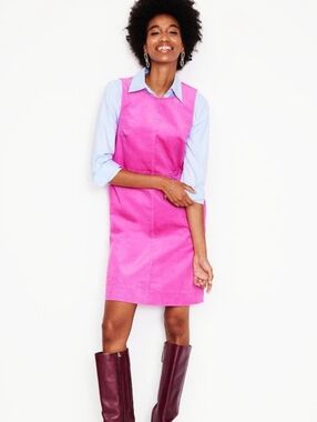 NWOT Boden Hot Pink Shift Dress  Sleeveless Mini Corduroy Spring Summer 4 6